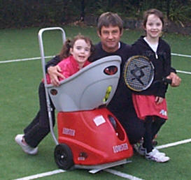 Doug with Emma, Maddy
and "Larry the Lobster" ball machine