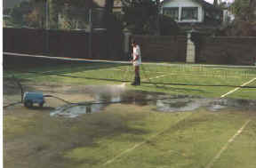 Washout severe contaminants using pressurized water